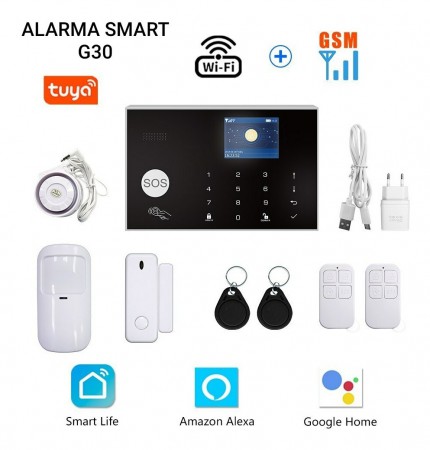 Sistema de Alarma Inteligente WiFi + GSM Tuya Smart | Kit Completo Seguridad Hogar