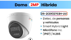 CAMARA IP HIKVISION DOMO 2 MP HIBRIDA DS-2CD1327G2H-LIU(2.8mm) - Imagen 3
