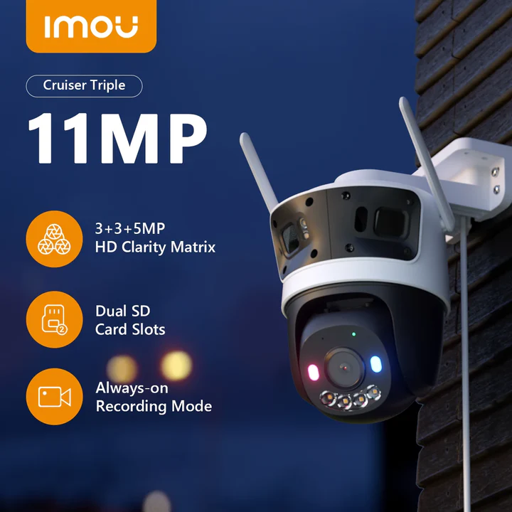 Cámara Imou Cruiser Triple Lente 11MP PTZ Exterior 2 Antenas - Imagen 3